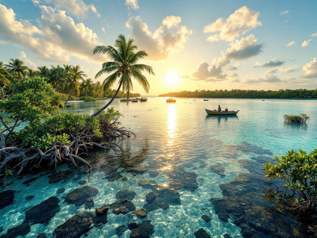 Mangrovestien ved Tarawa