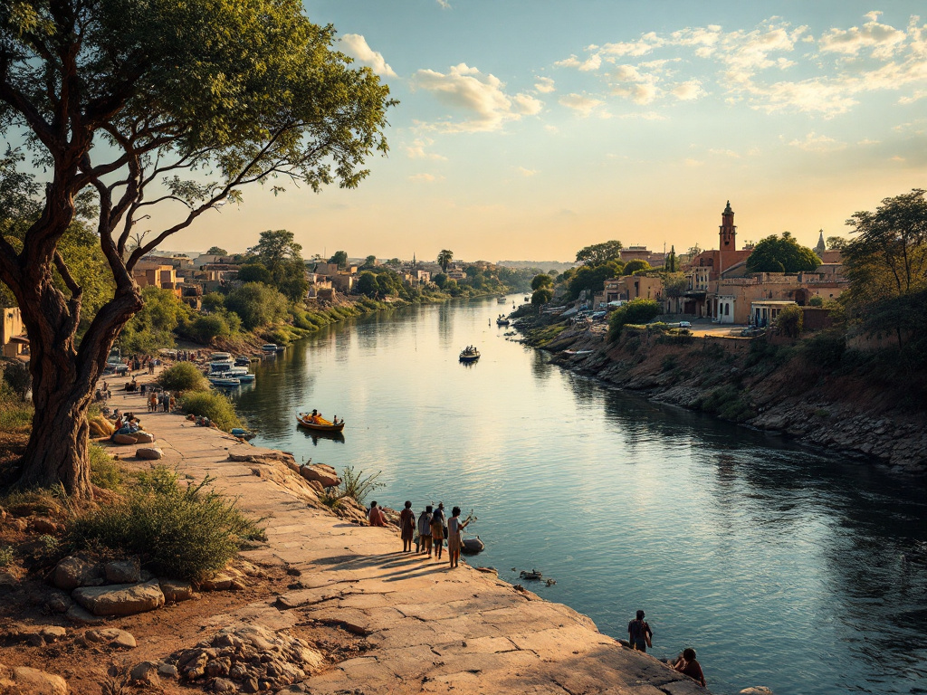 Niger-floden i Bamako