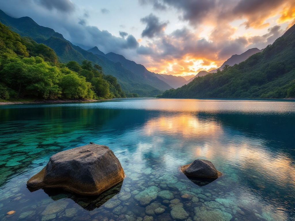 Lake Tegano i East Rennell