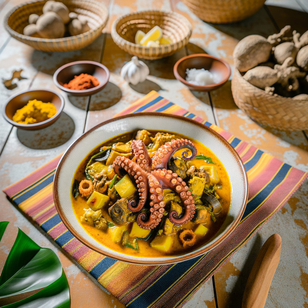Octopus curry